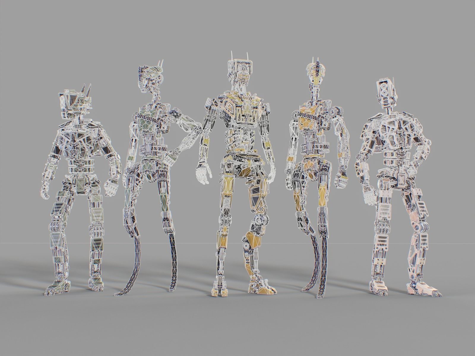 Military and industrial gameready robots pack 3D Model Collection_15