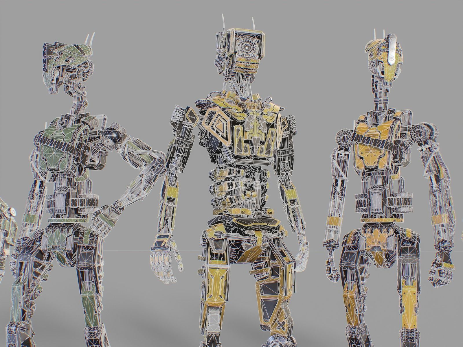 Military and industrial gameready robots pack 3D Model Collection_17