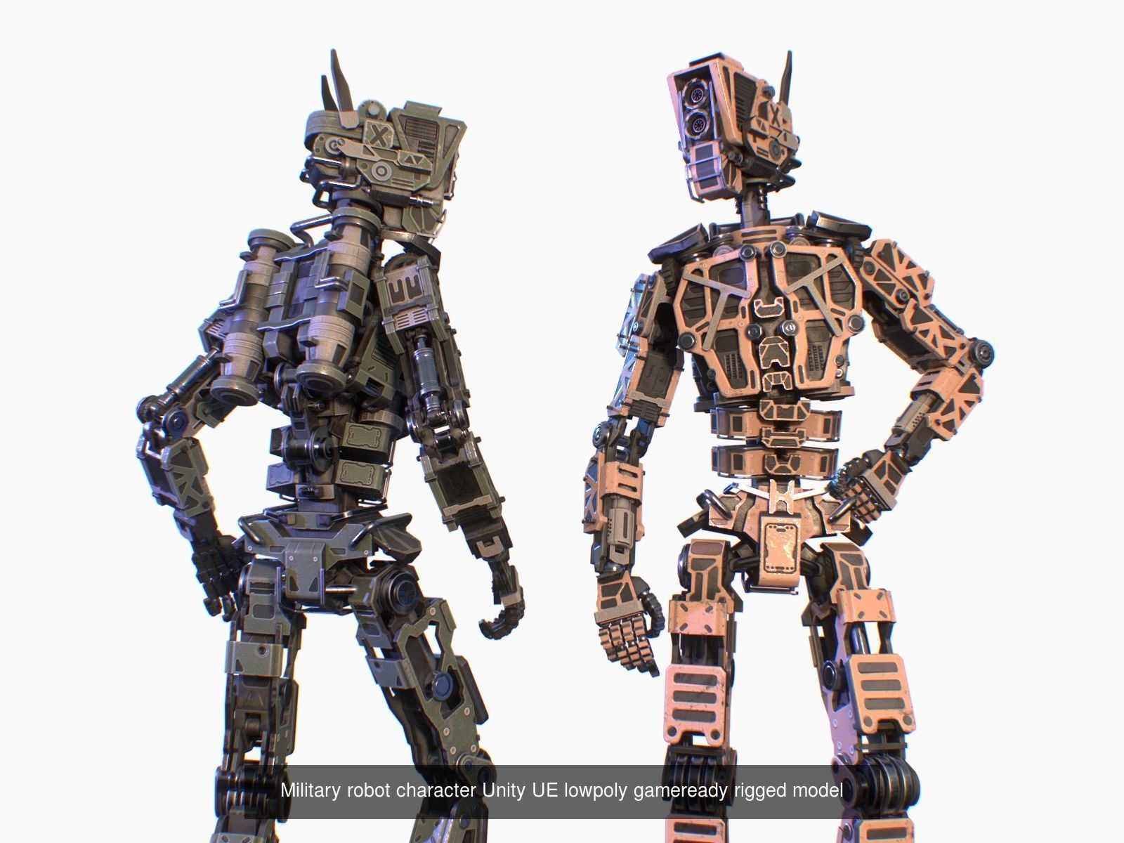 Military and industrial gameready robots pack 3D Model Collection_5