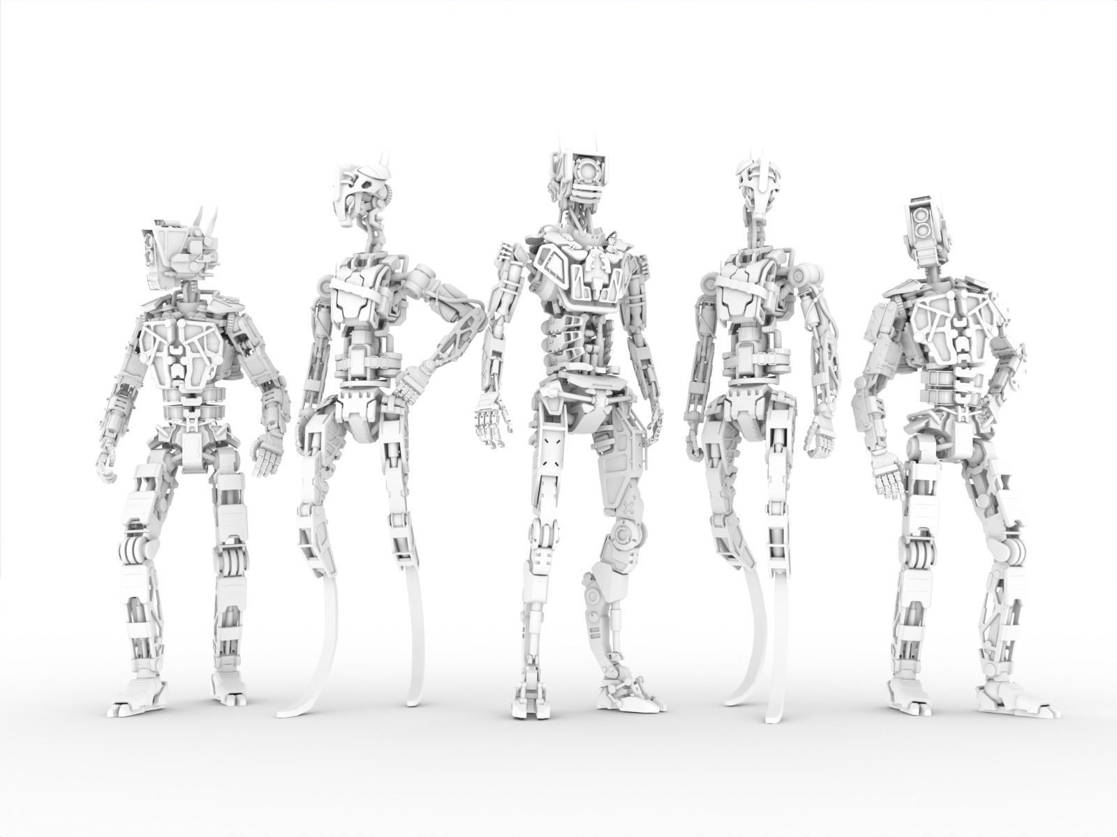 Military and industrial gameready robots pack 3D Model Collection_18