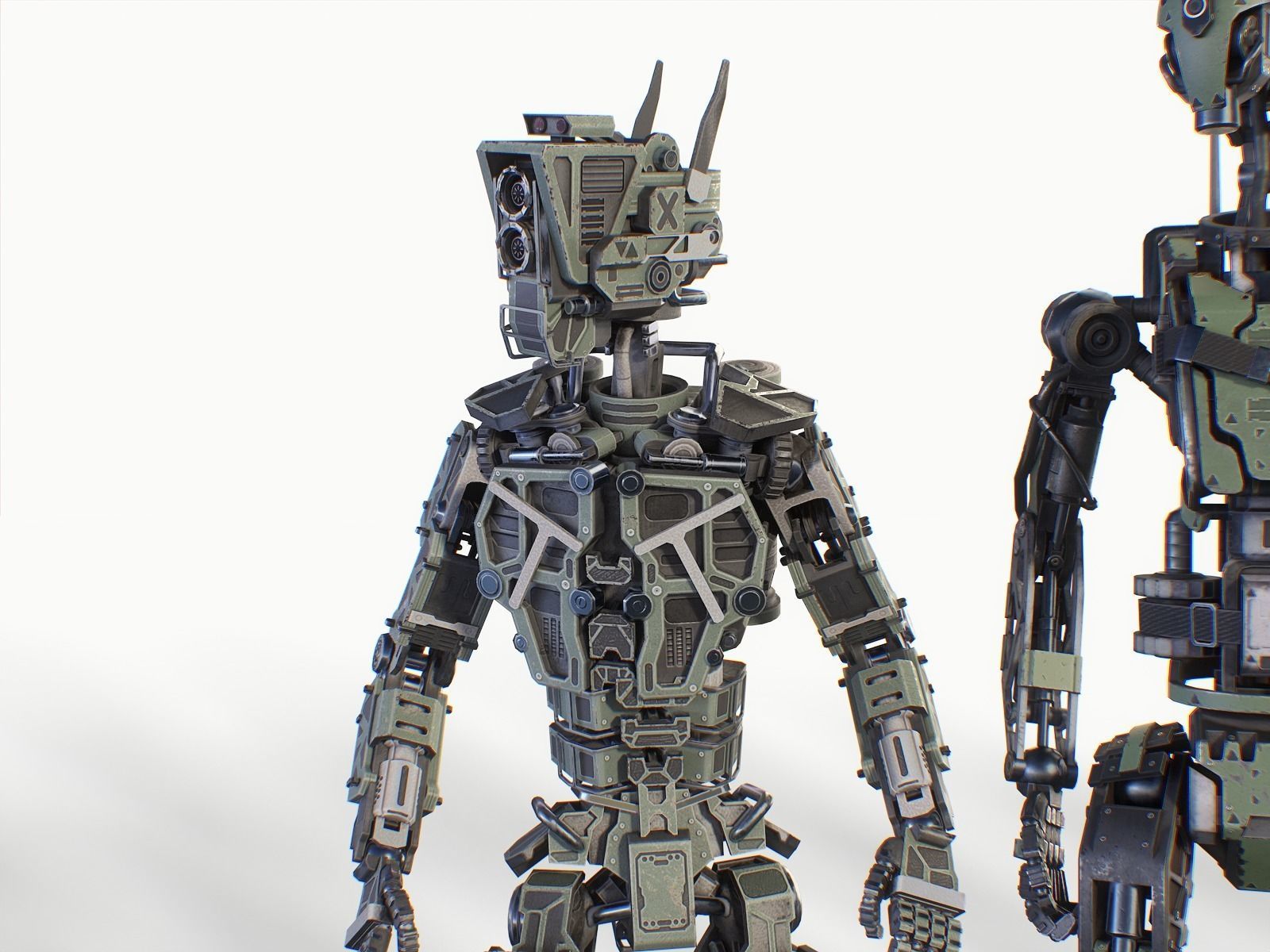 Military and industrial gameready robots pack 3D Model Collection_10