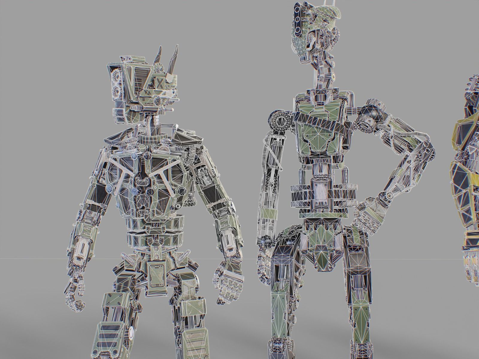 Military and industrial gameready robots pack 3D Model Collection_16