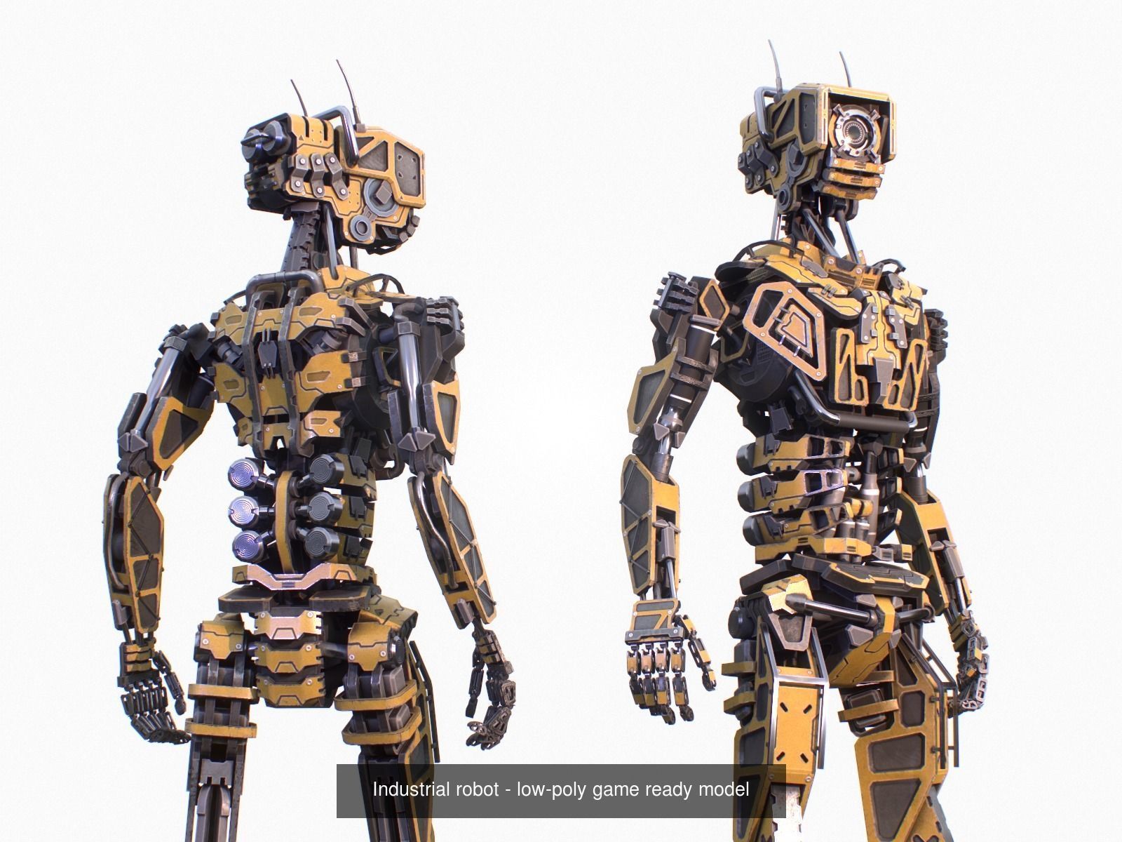 Military and industrial gameready robots pack 3D Model Collection_4