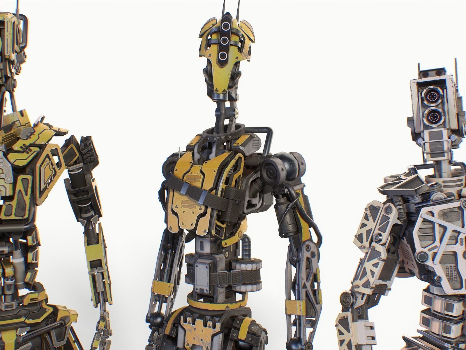 Military and industrial gameready robots pack 3D Model Collection_13