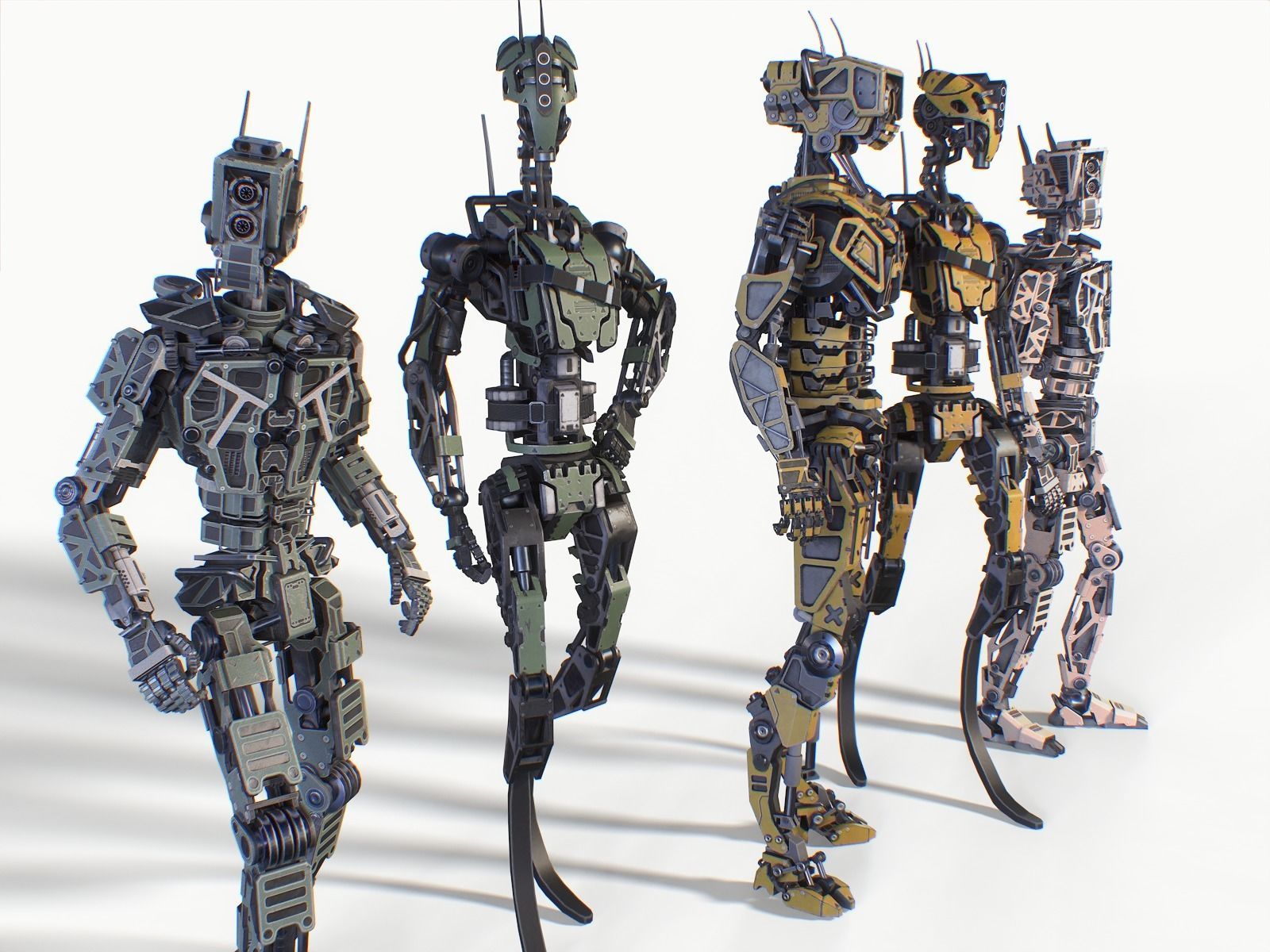 Military and industrial gameready robots pack 3D Model Collection_8