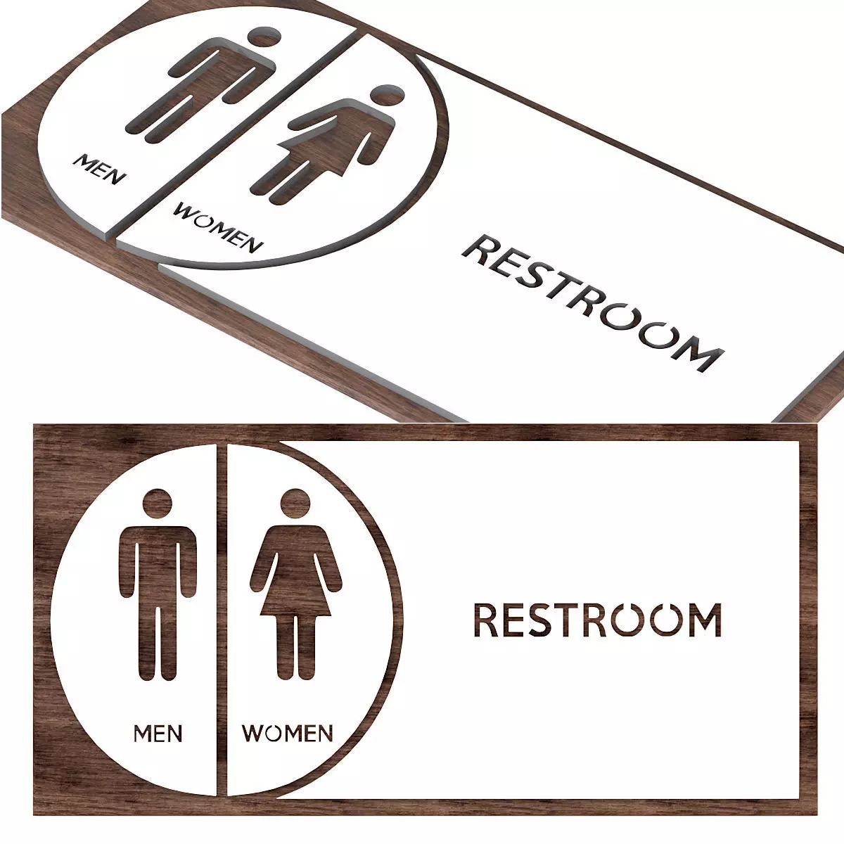Restroom Sign 3D model_0