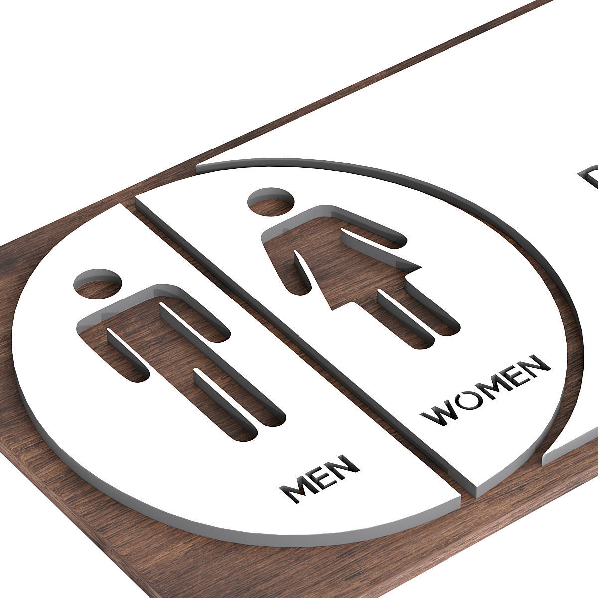 Restroom Sign 3D model_1