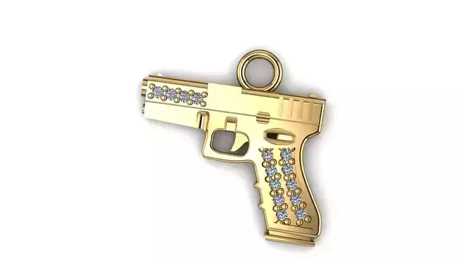 Gun Pendant 3D print model
