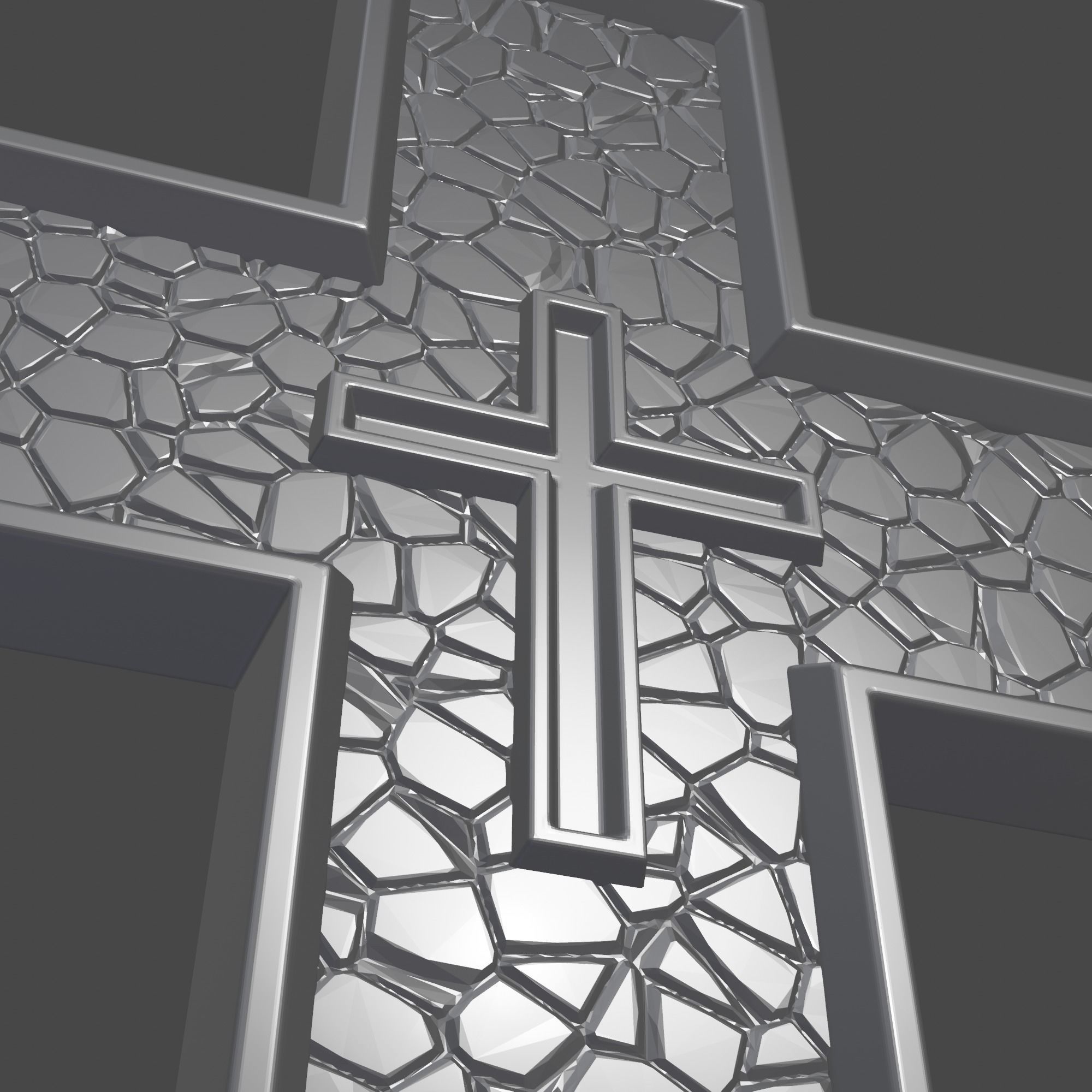 3D model STL FILE for CNC milling machine Wall Cross  3D print model_8