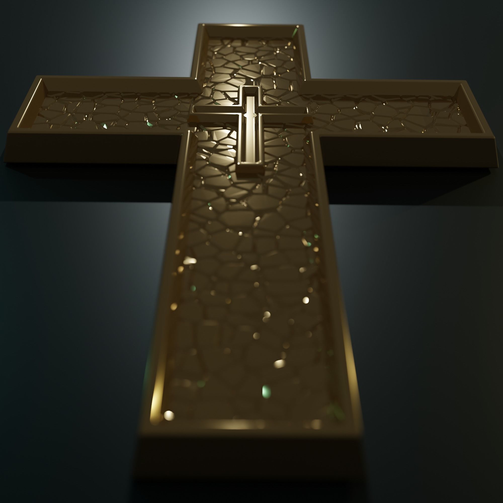 3D model STL FILE for CNC milling machine Wall Cross  3D print model_1