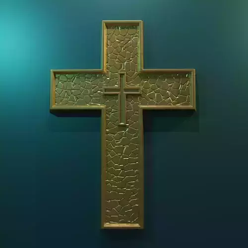 3D model STL FILE for CNC milling machine Wall Cross 