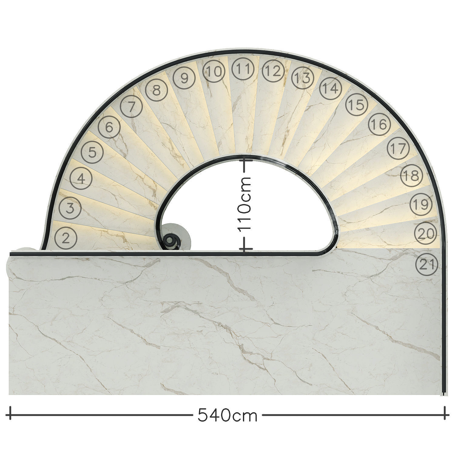 Neoclassical spiral staircase 2 3D model_3