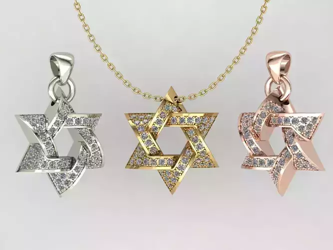 Star of David Pendant P 0005B