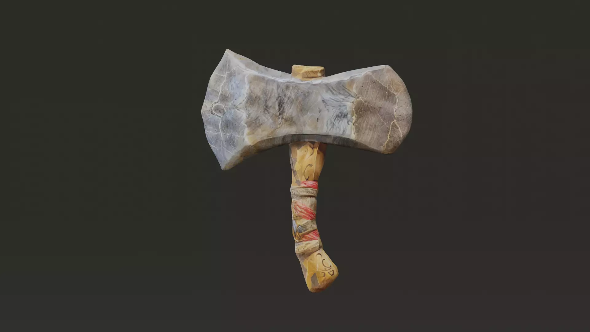Stylized Stone Tomahawk 3D model