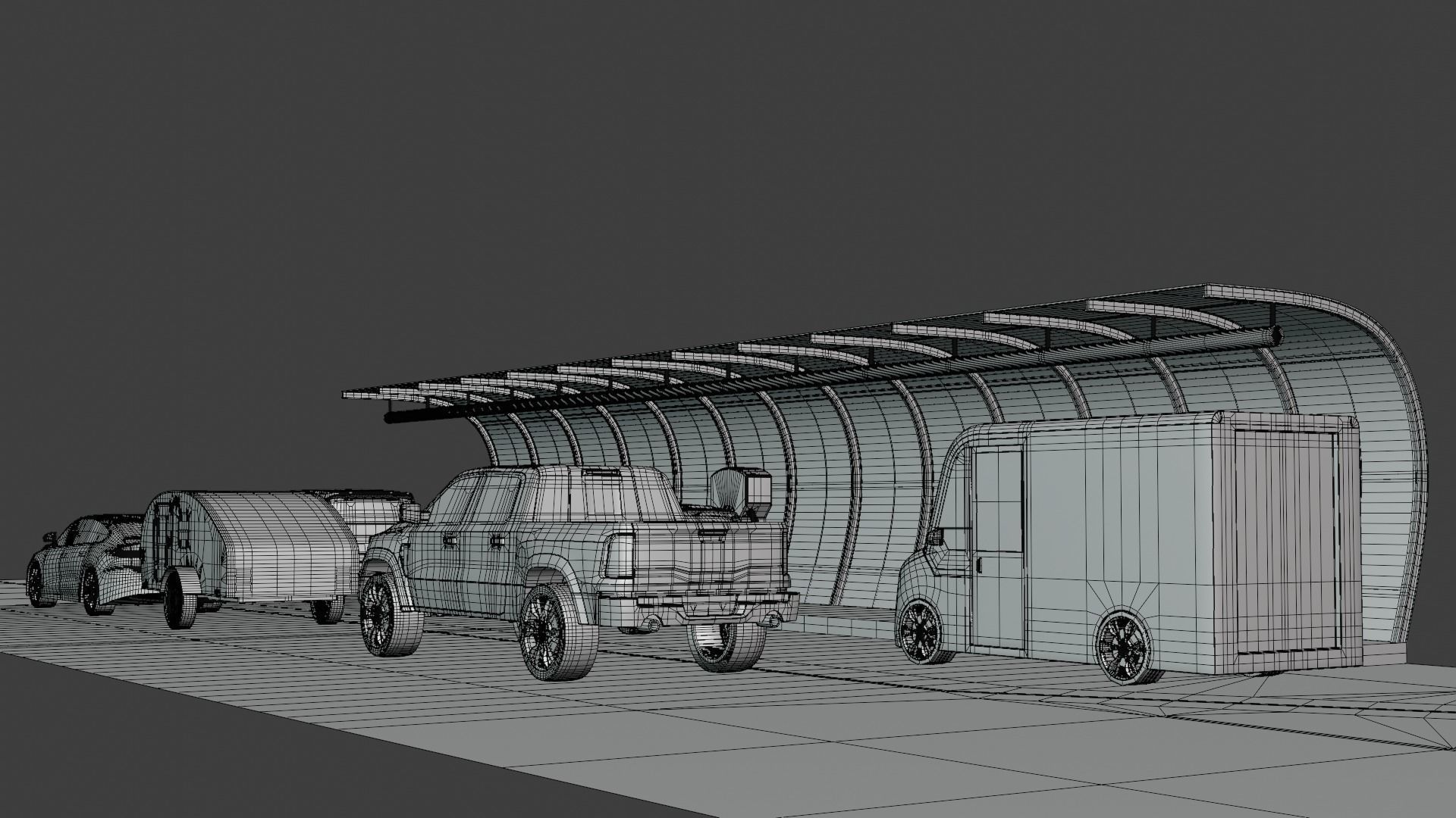 EV charging station VII 3D model_5