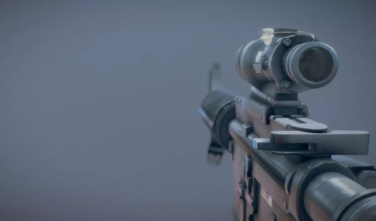 AR15 Style Rifle Low-poly 3D model_0