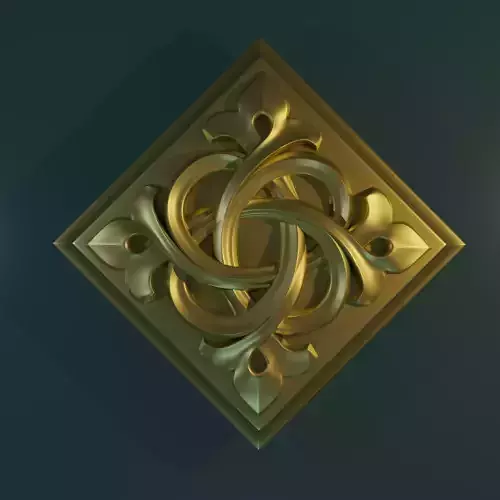 DECORATIVE ROSETT 3D model STL FILE for CNC milling machine 