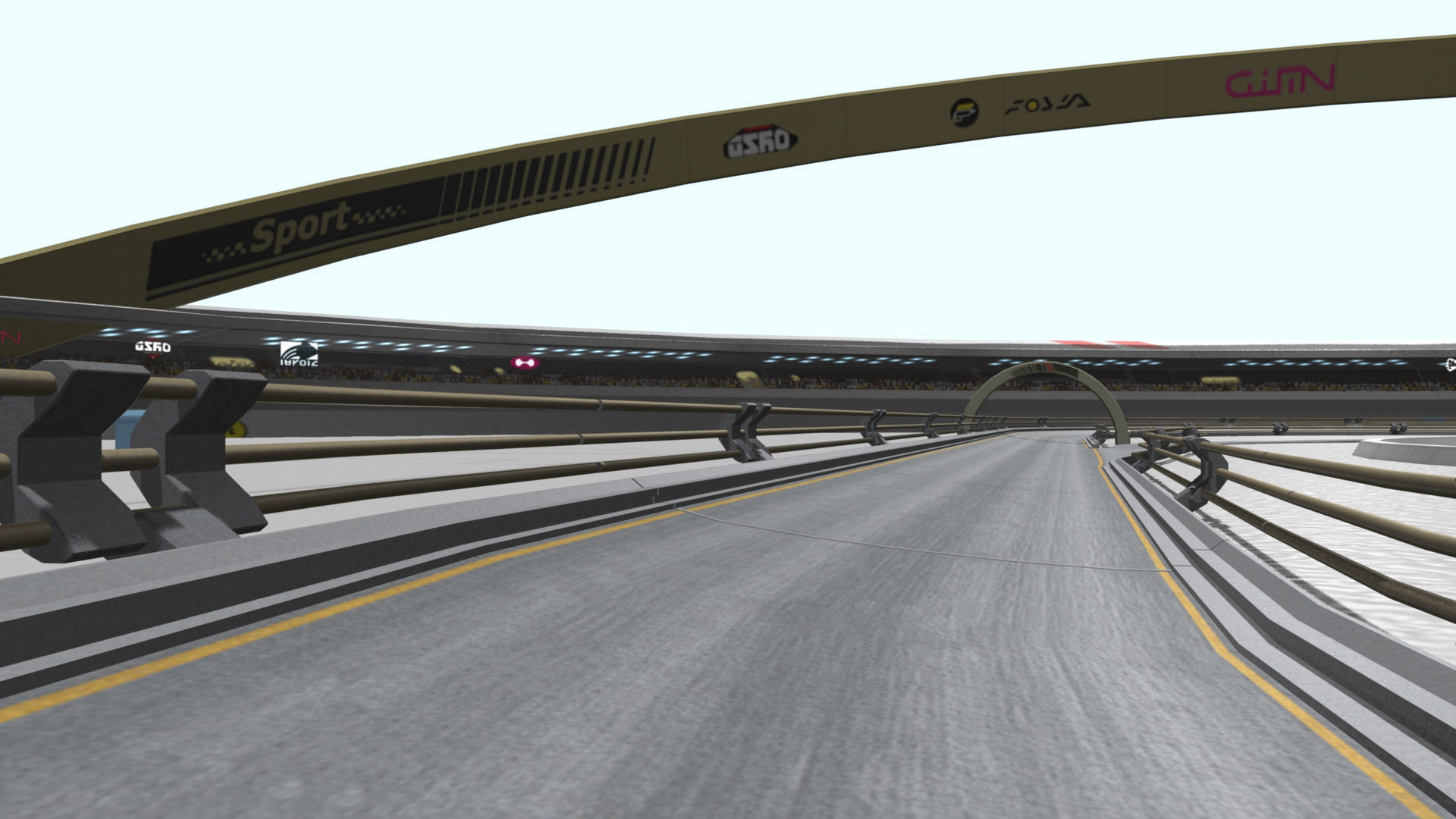 Arena Race Track Low-poly 3D model_8