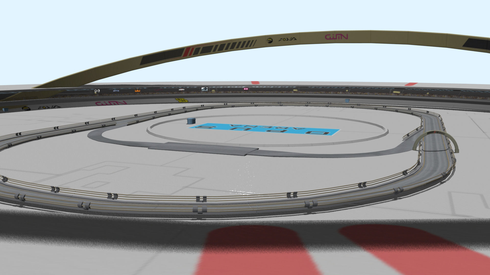 Arena Race Track Low-poly 3D model_5