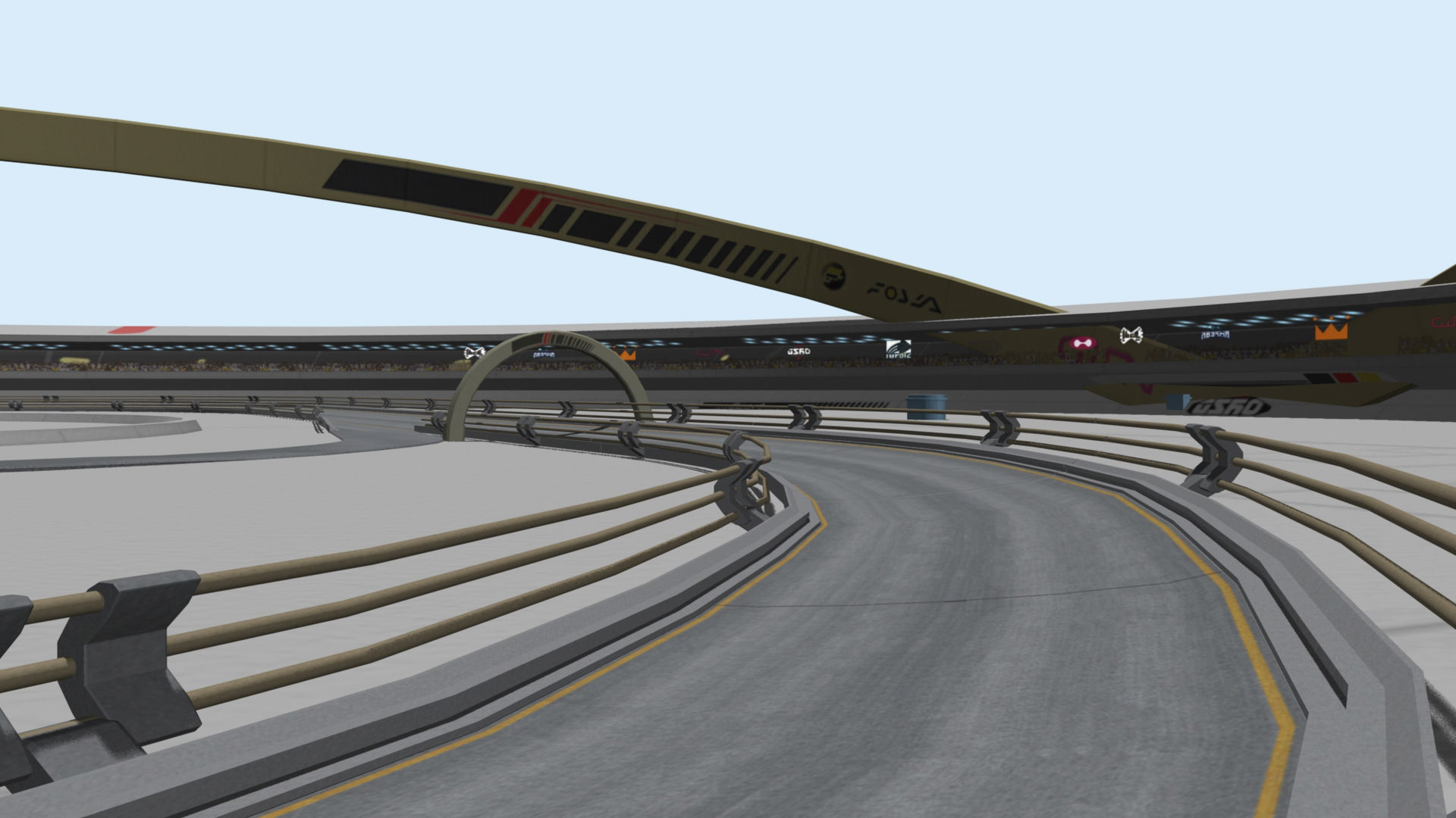 Arena Race Track Low-poly 3D model_7