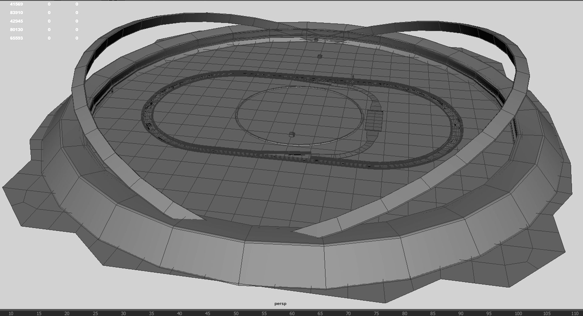 Arena Race Track Low-poly 3D model_2