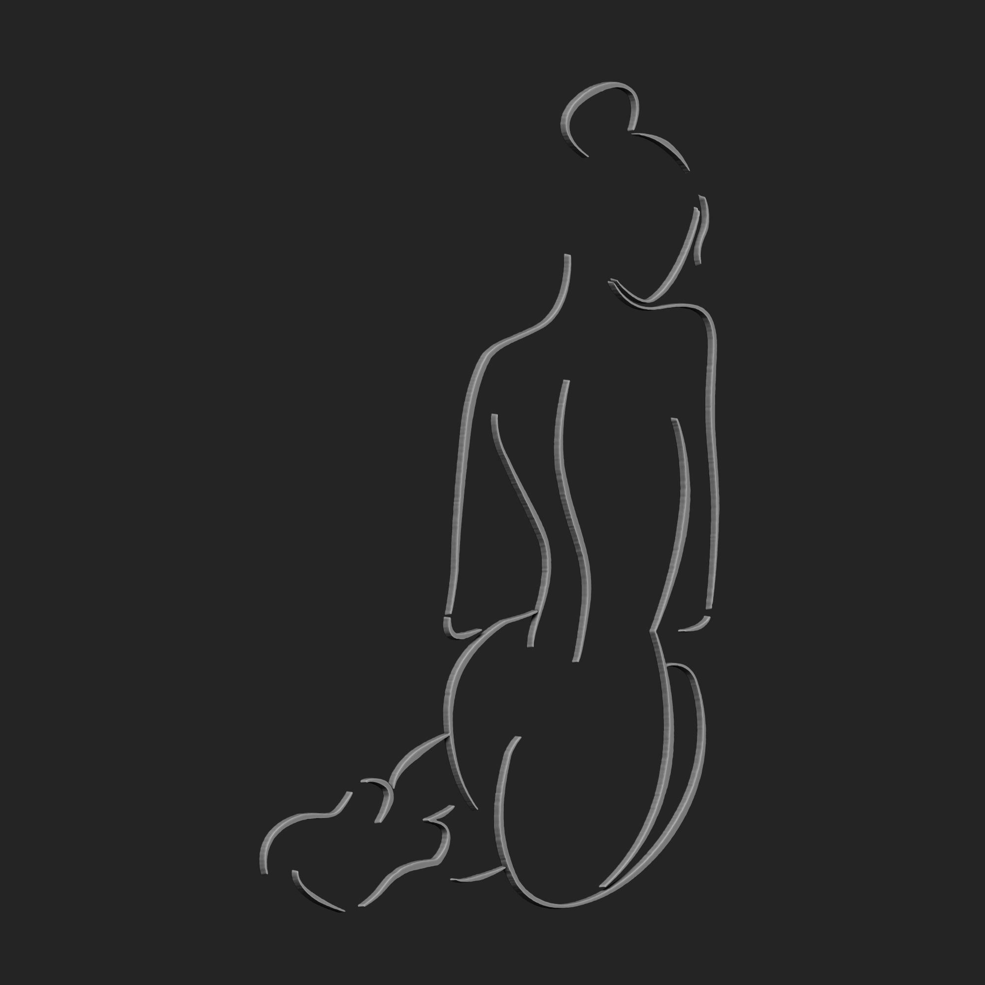 SEXY GIRL - WALL ART 3D print model_1