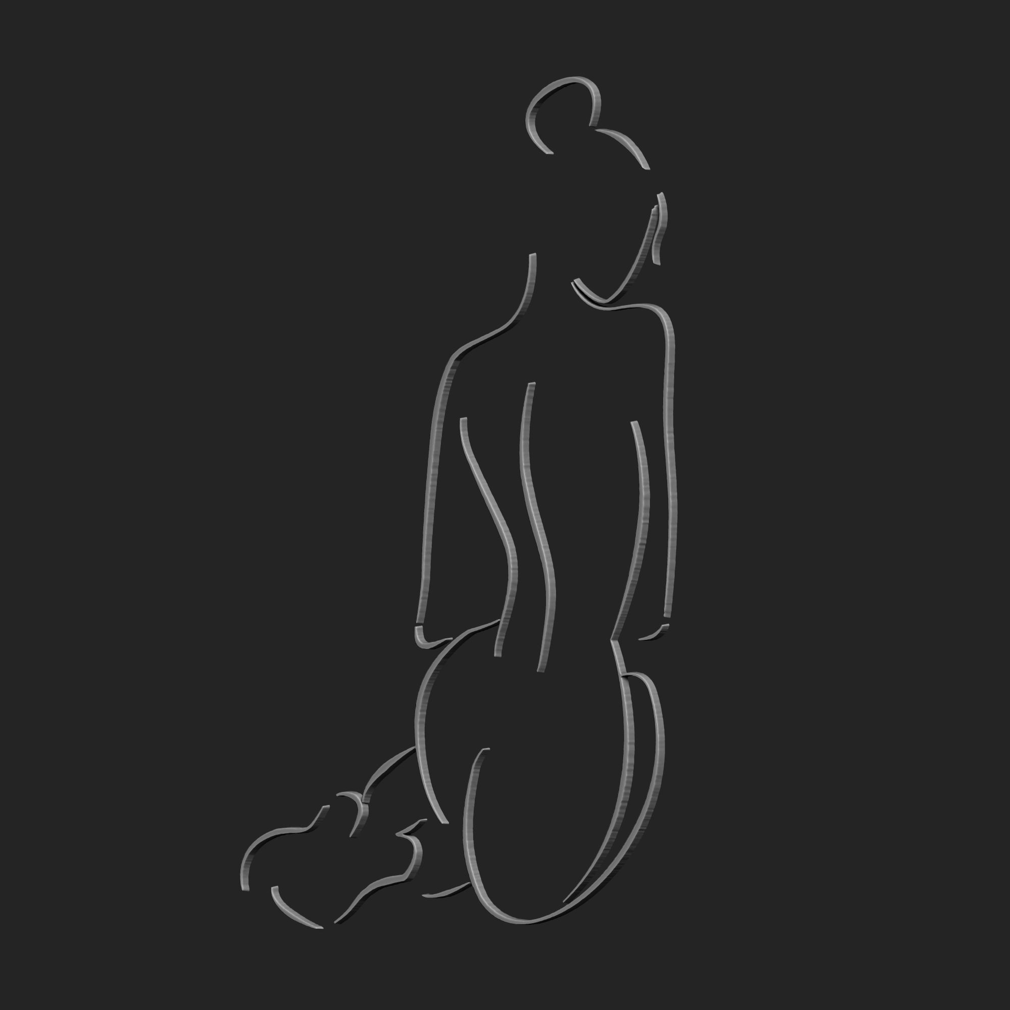 SEXY GIRL - WALL ART 3D print model_2