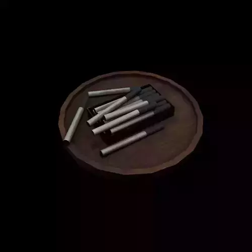 pile cigarette Low-poly 3D model