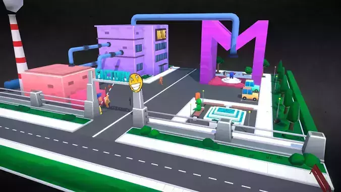 Factory  meme low poly 