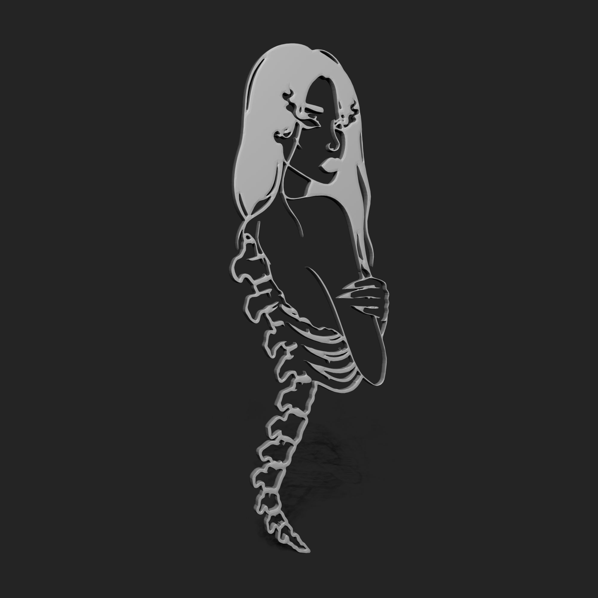 SEXY GIRL - WALL ART 3D print model_2