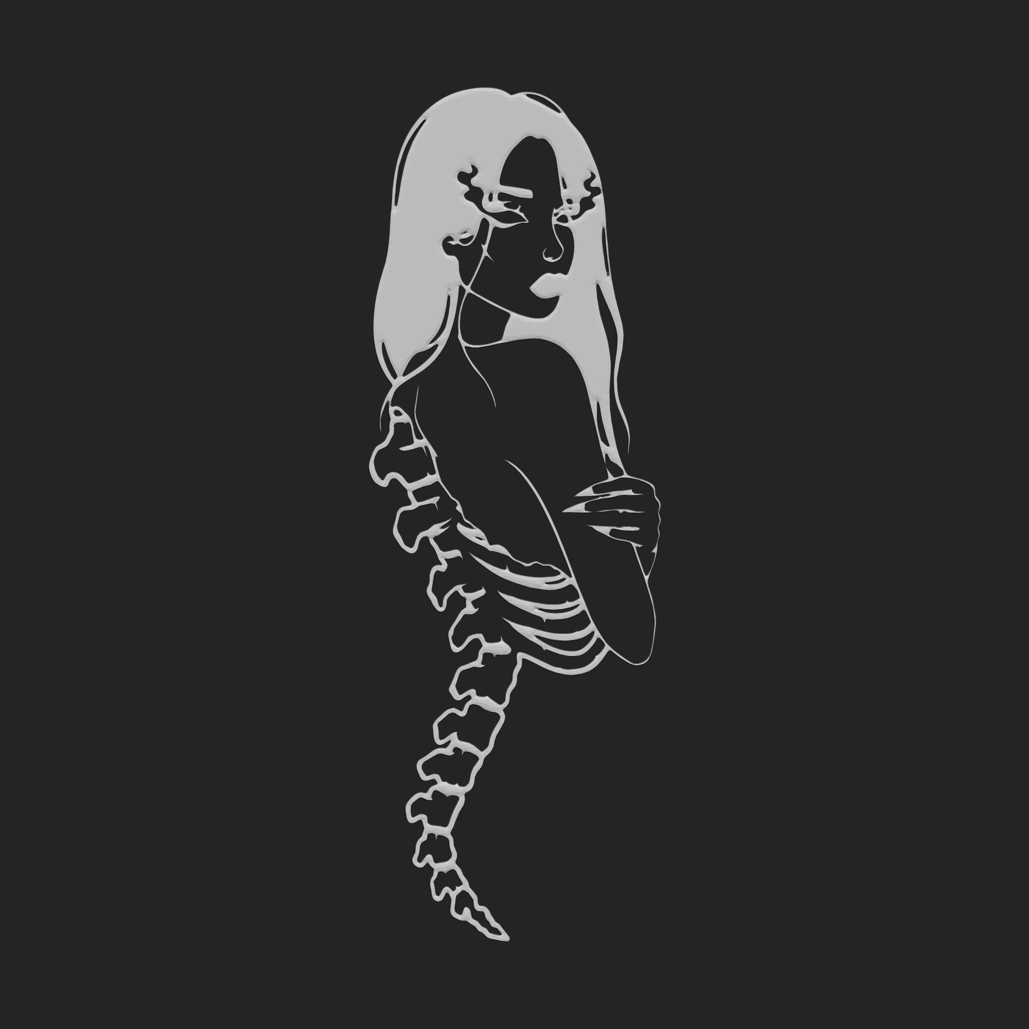 SEXY GIRL - WALL ART 3D print model_1