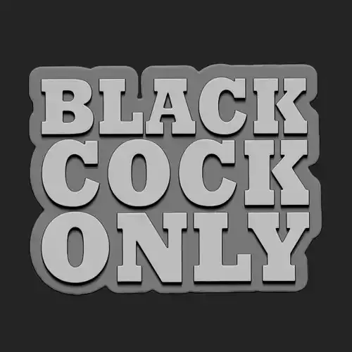 BLACK COCK ONLY WALL ART