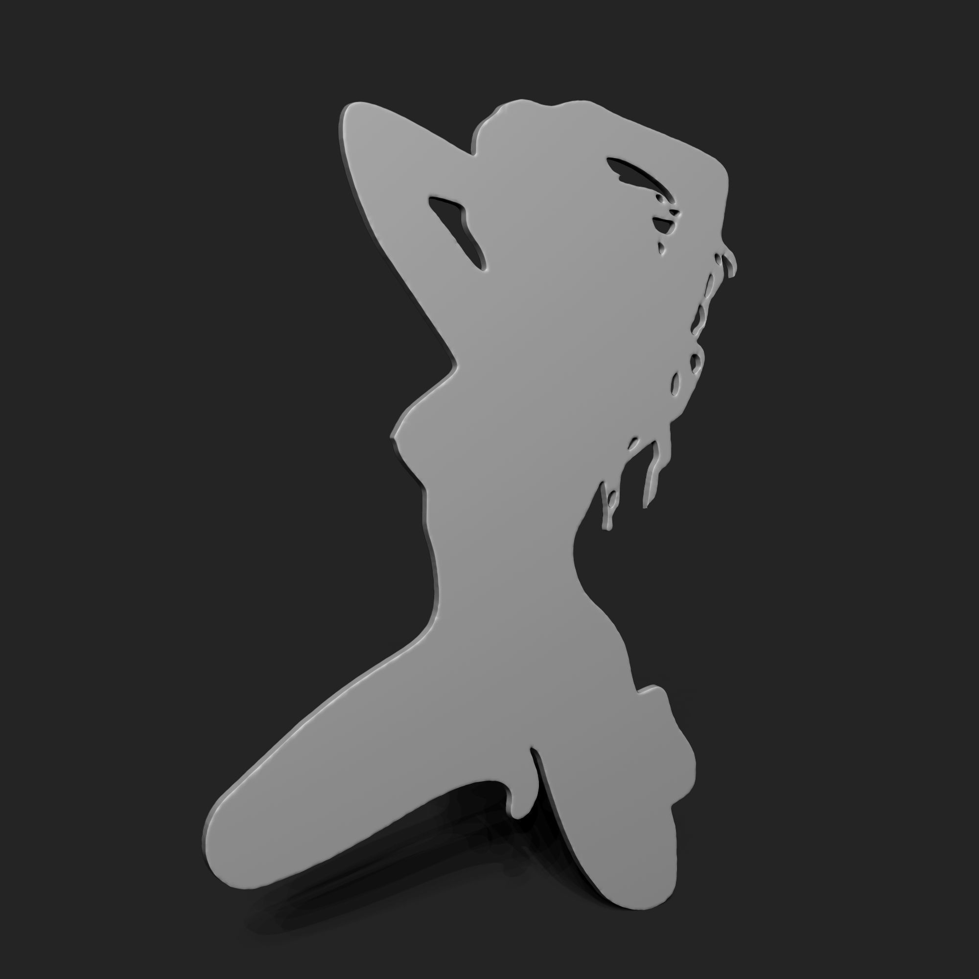 SEXY GIRL - WALL ART 3D print model_2