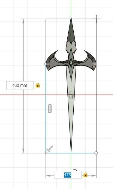 Niffty Angelic dagger - Hazbin hotel 3D print model_1