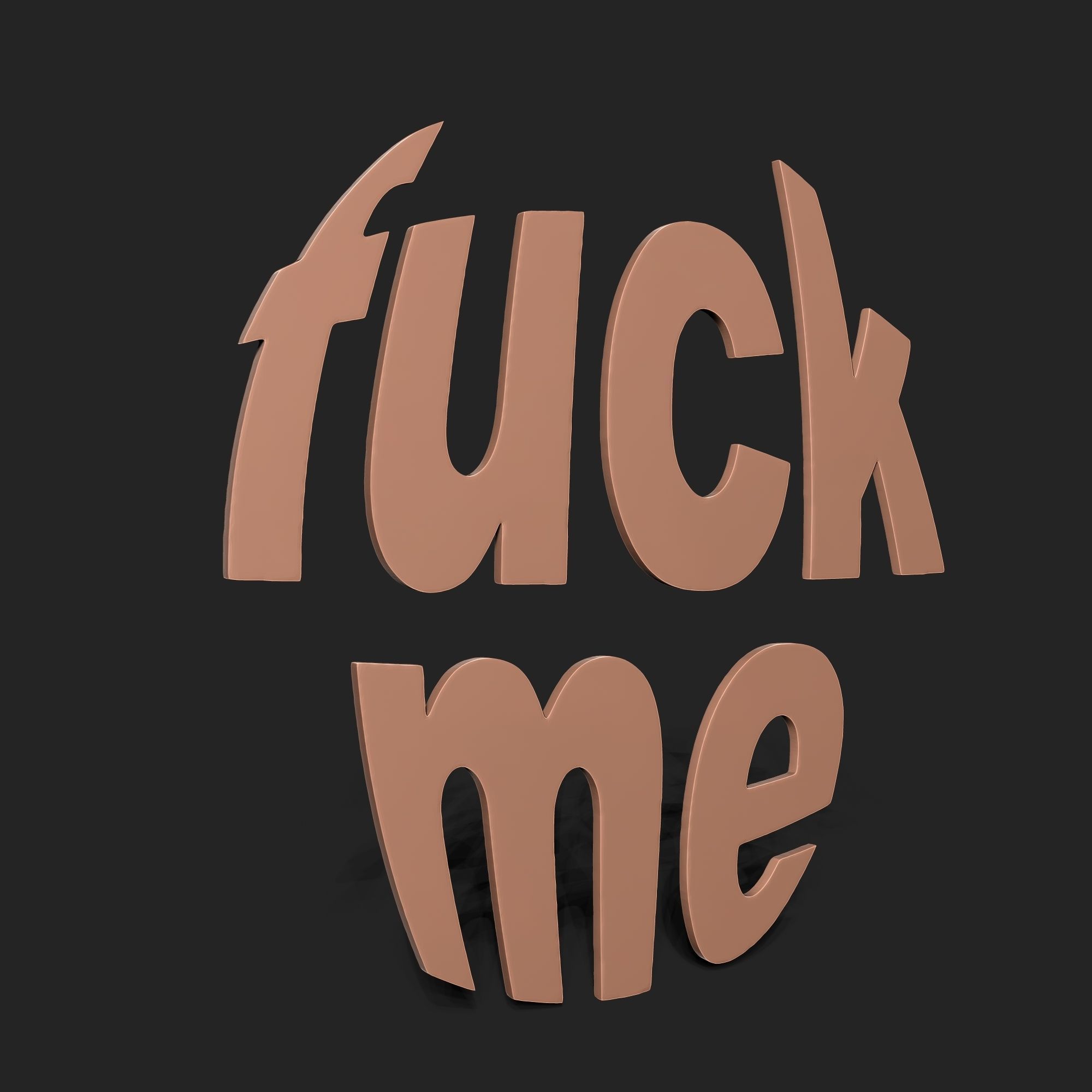FUCK ME WALL ART 3D print model_2