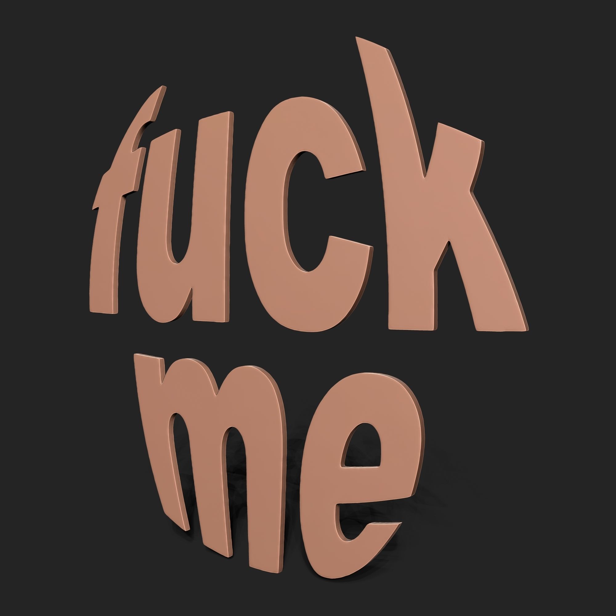 FUCK ME WALL ART 3D print model_3