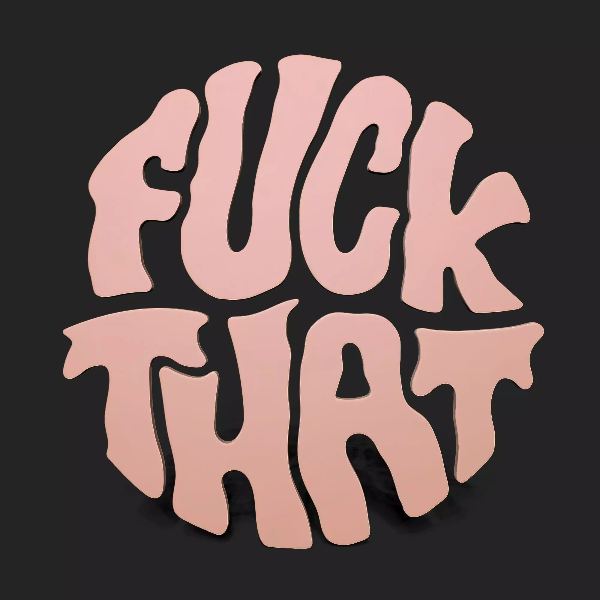 FUCK THAT WALL ART 3D print model_0