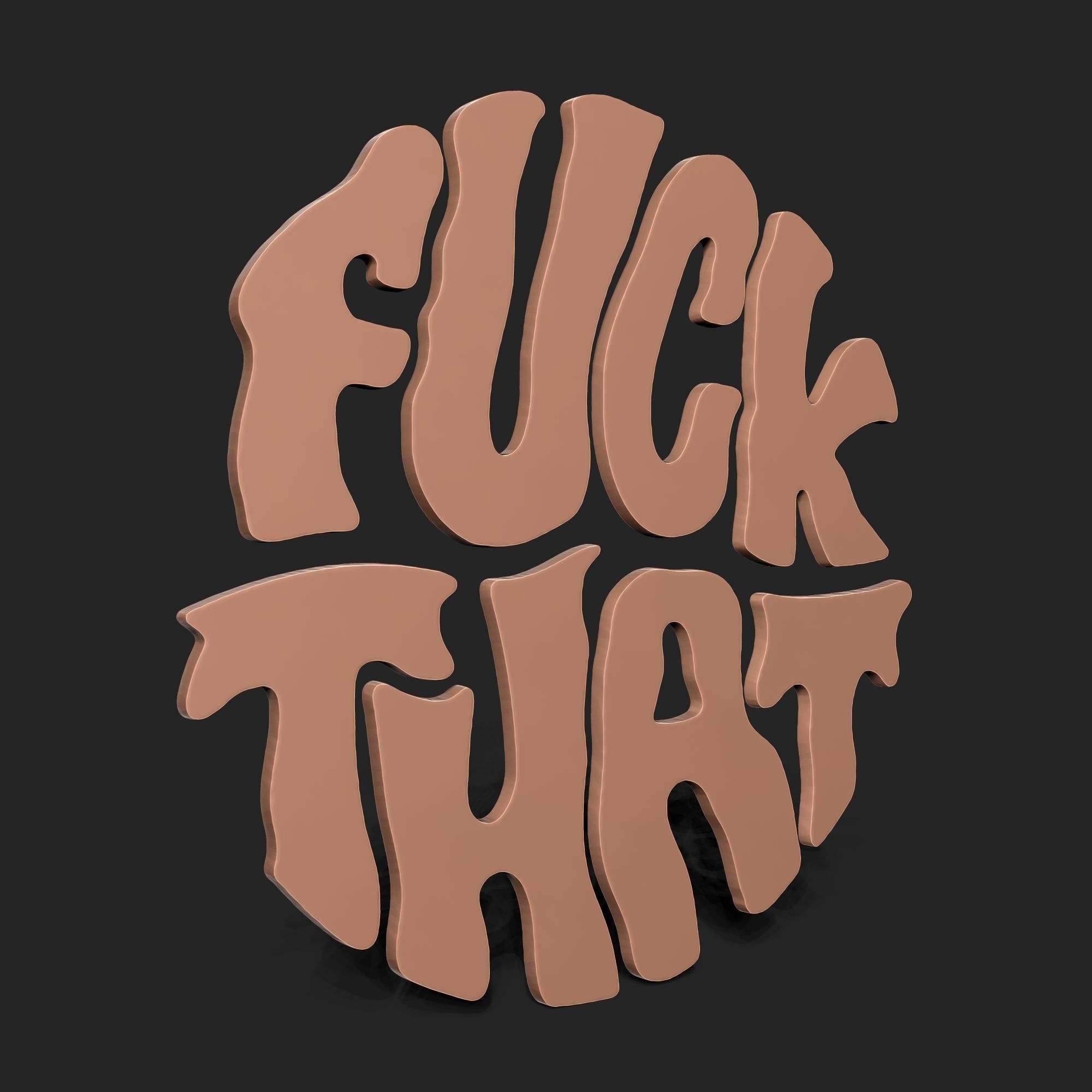 FUCK THAT WALL ART 3D print model_1