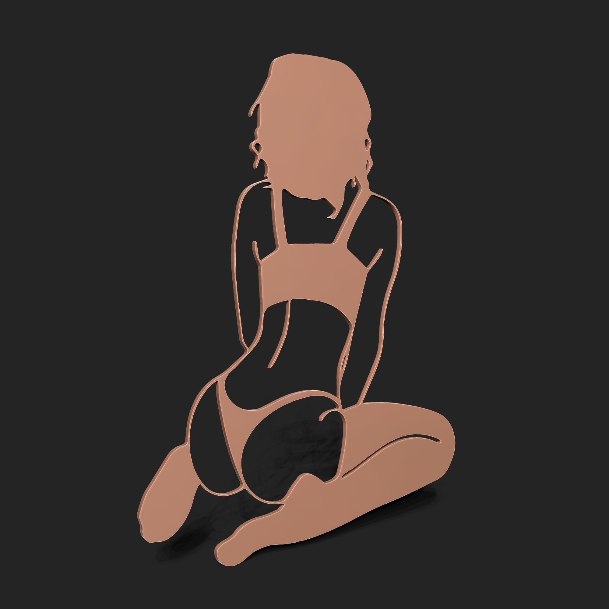 SEXY GIRL - WALL ART 3D print model_1