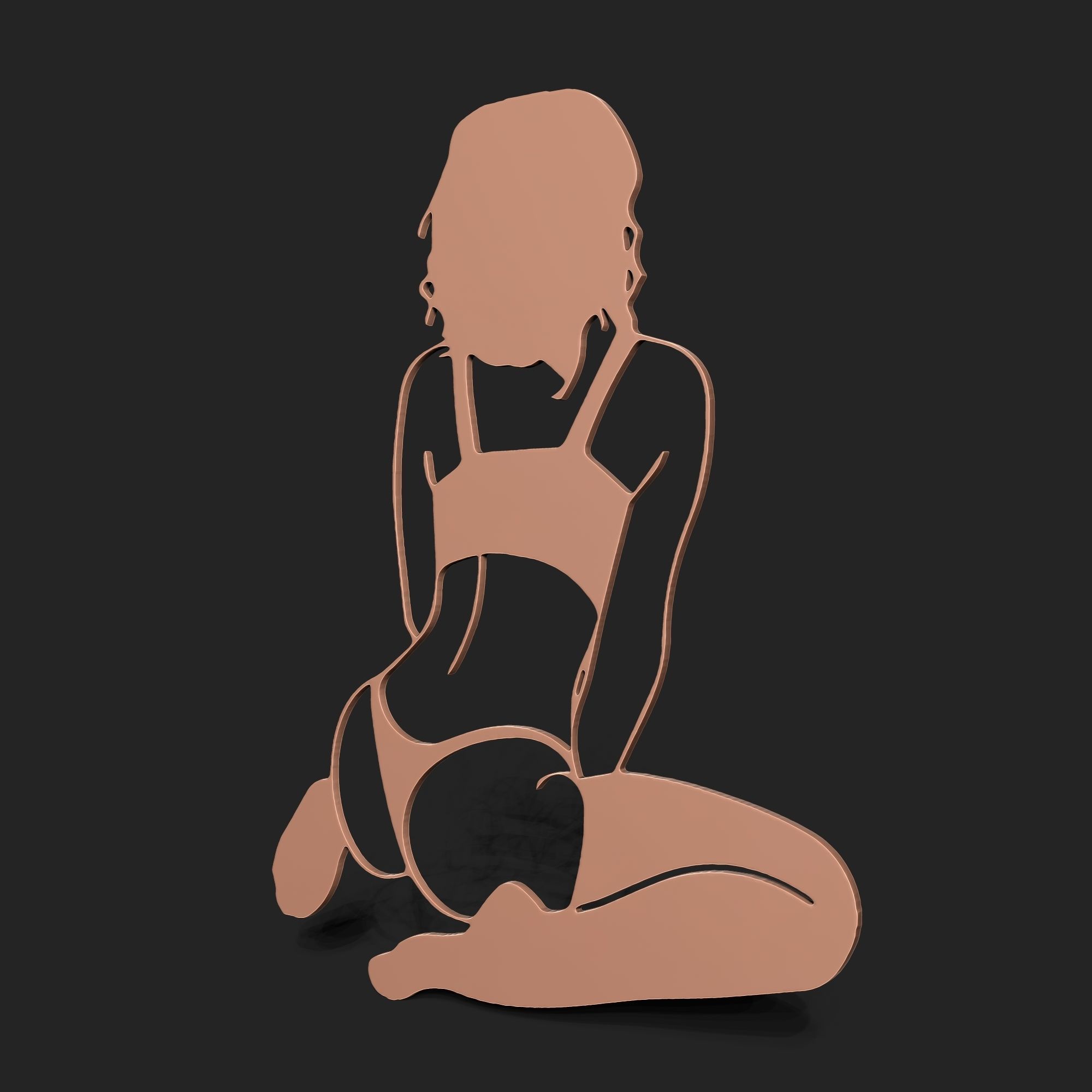 SEXY GIRL - WALL ART 3D print model_2