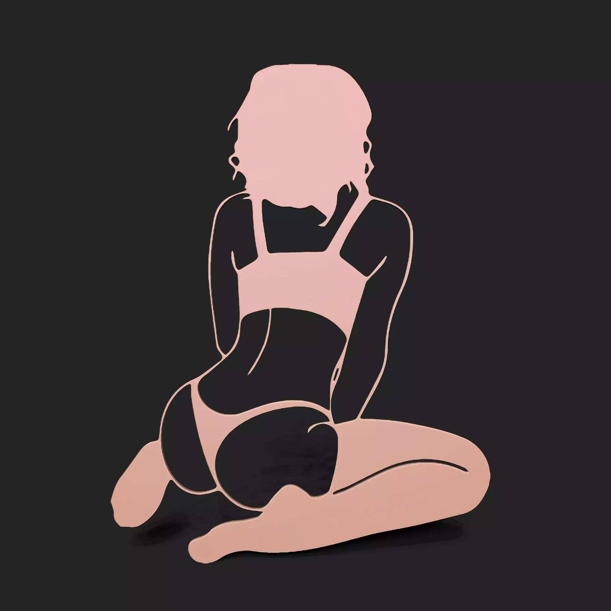 SEXY GIRL - WALL ART 3D print model_0