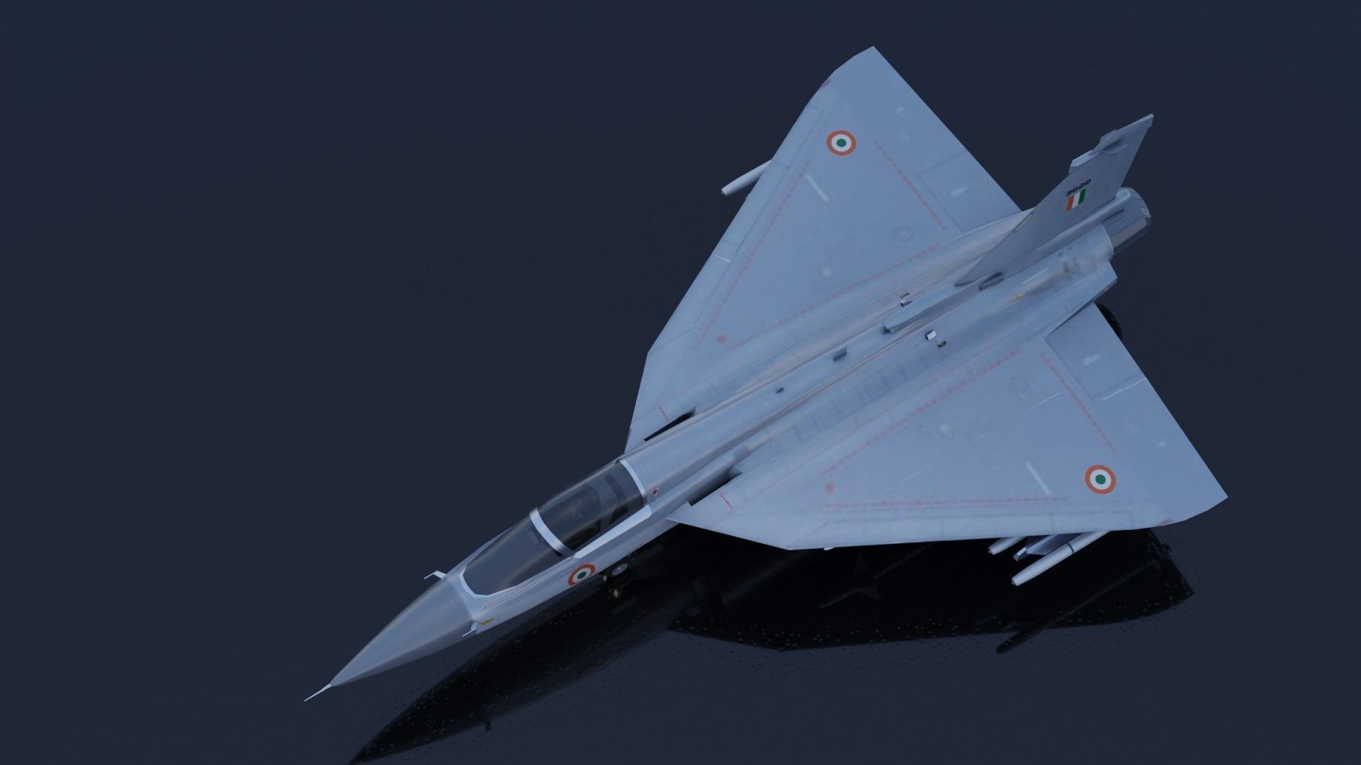 HAL Tejas Low-poly 3D model_9