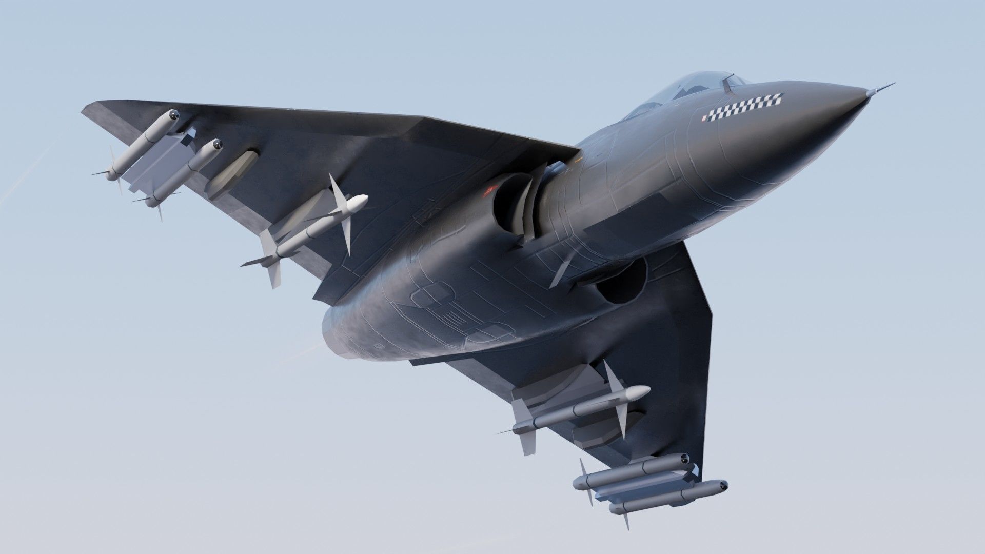 HAL Tejas Low-poly 3D model_12