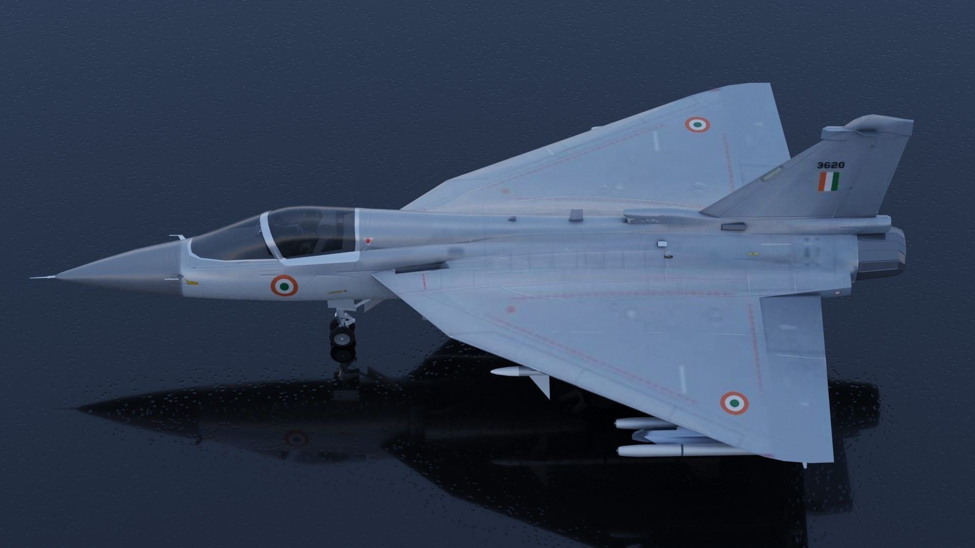 HAL Tejas Low-poly 3D model_3