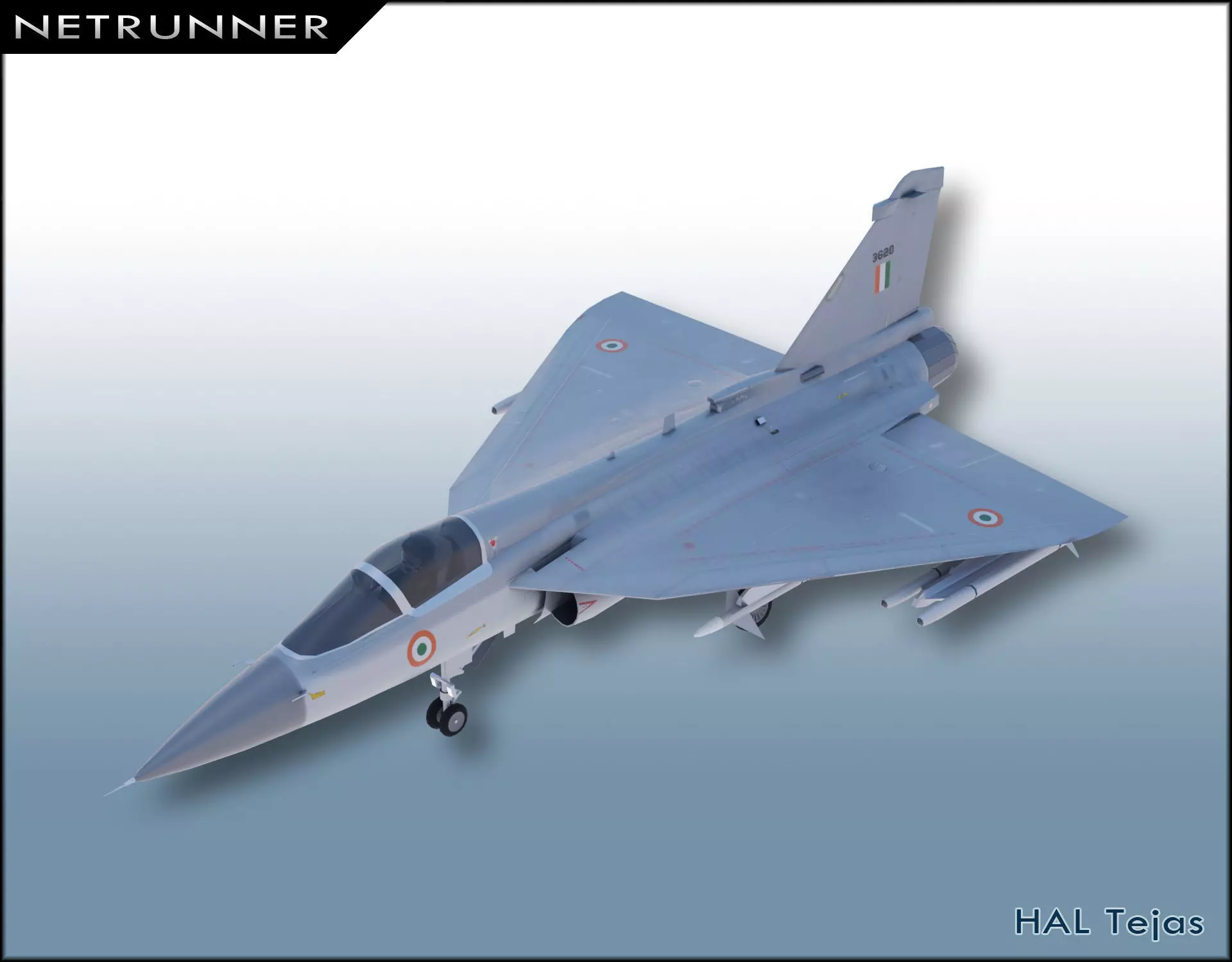HAL Tejas Low-poly 3D model_0