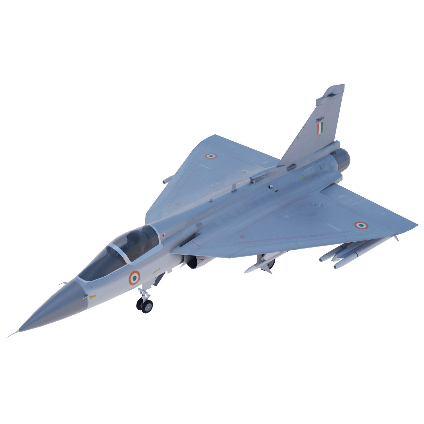 HAL Tejas Low-poly 3D model_2