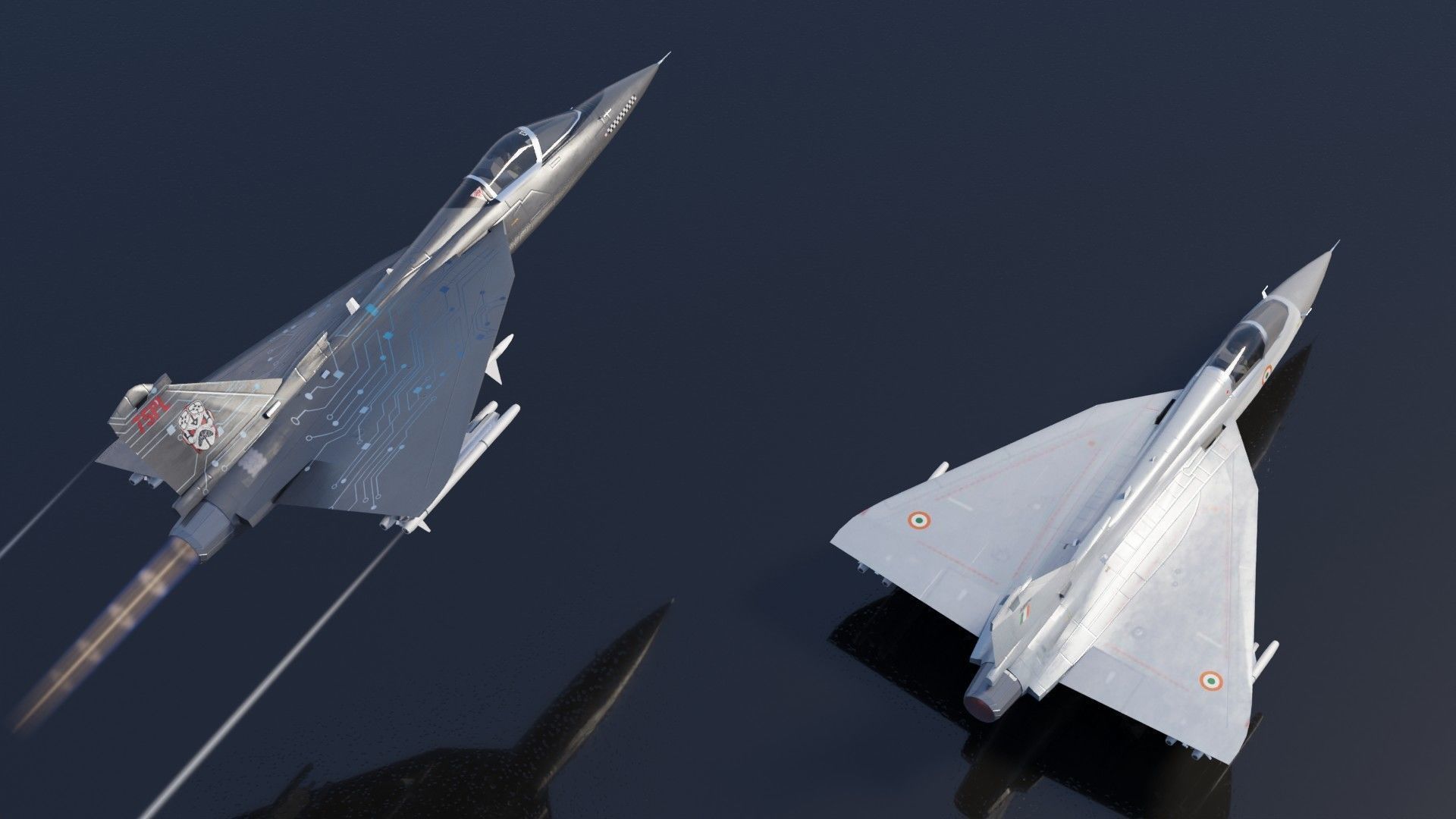 HAL Tejas Low-poly 3D model_19