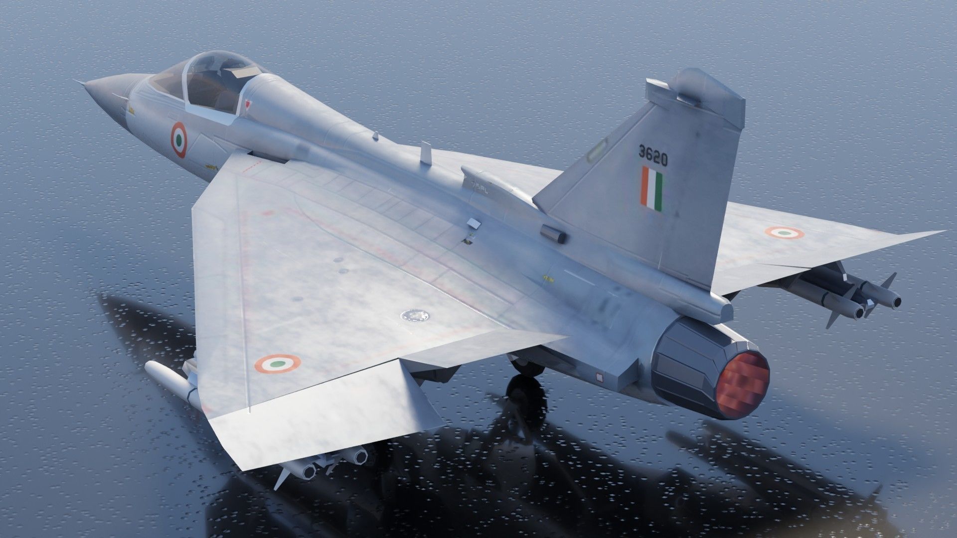 HAL Tejas Low-poly 3D model_23