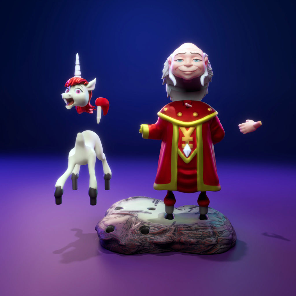 Uni and Dungeon Master 3D print model_6