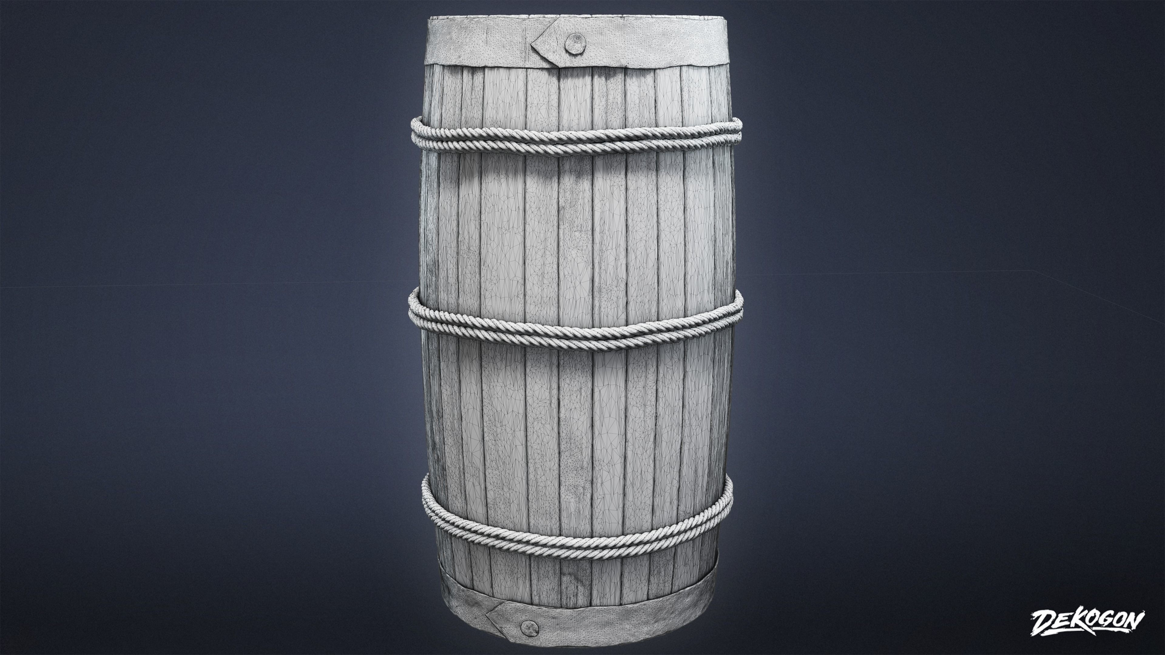PIRATES - Barrel Rum 01 - NANITE 3D model_7